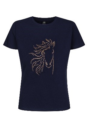 T-Shirt Navy Golden Horse